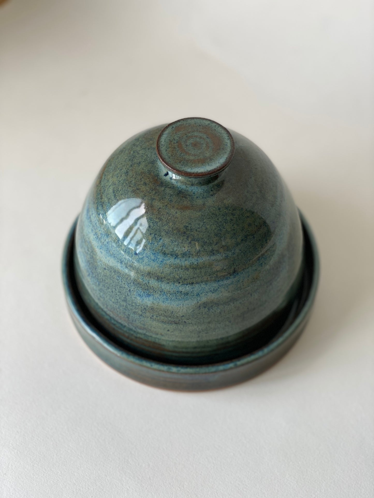 Butter Dish - Blue Ember