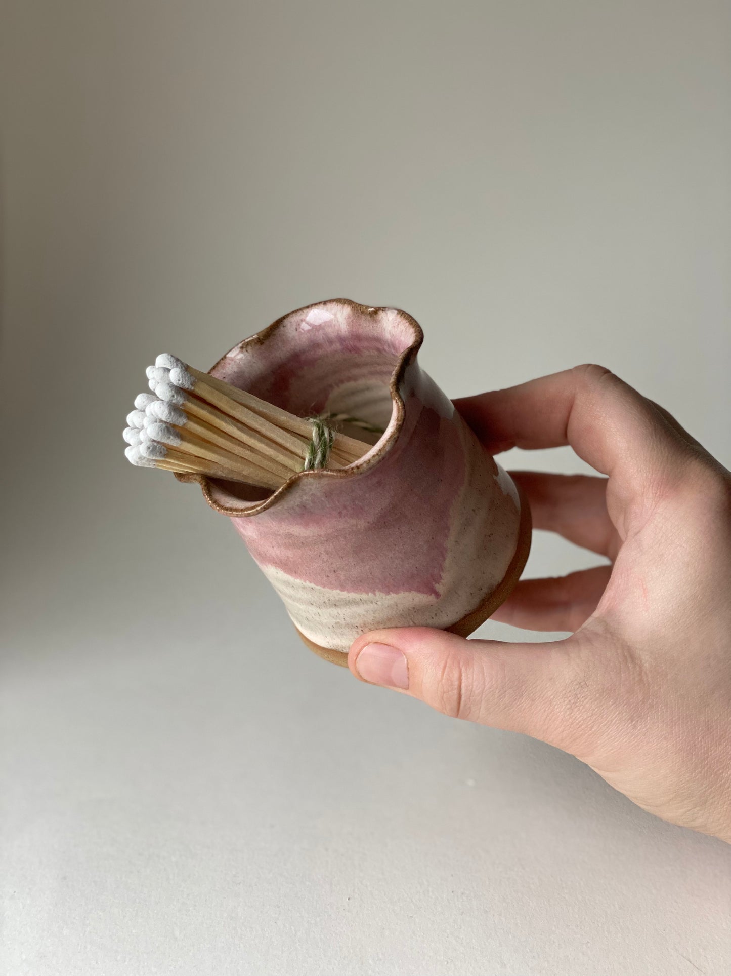 Frilly Matchstick Holder - Blossom Cream