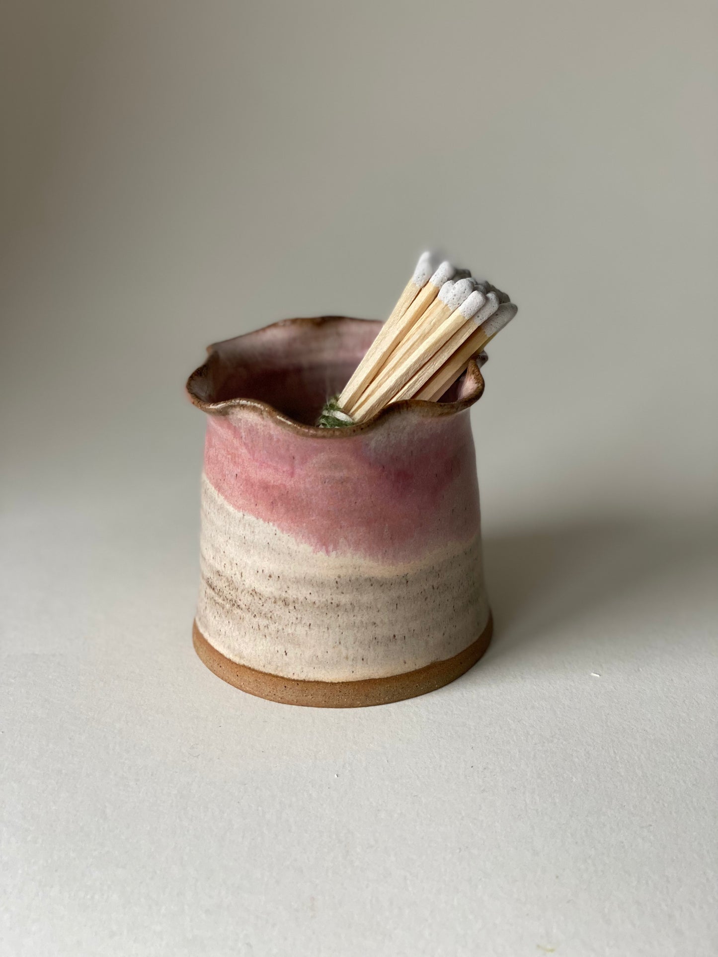 Frilly Matchstick Holder - Blossom Cream