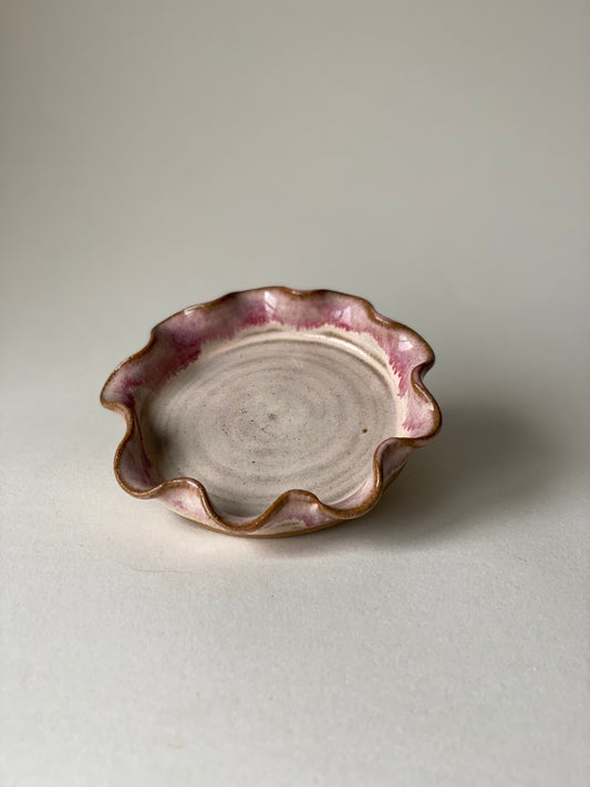 Frilly Trinket Plate - Blossom Cream