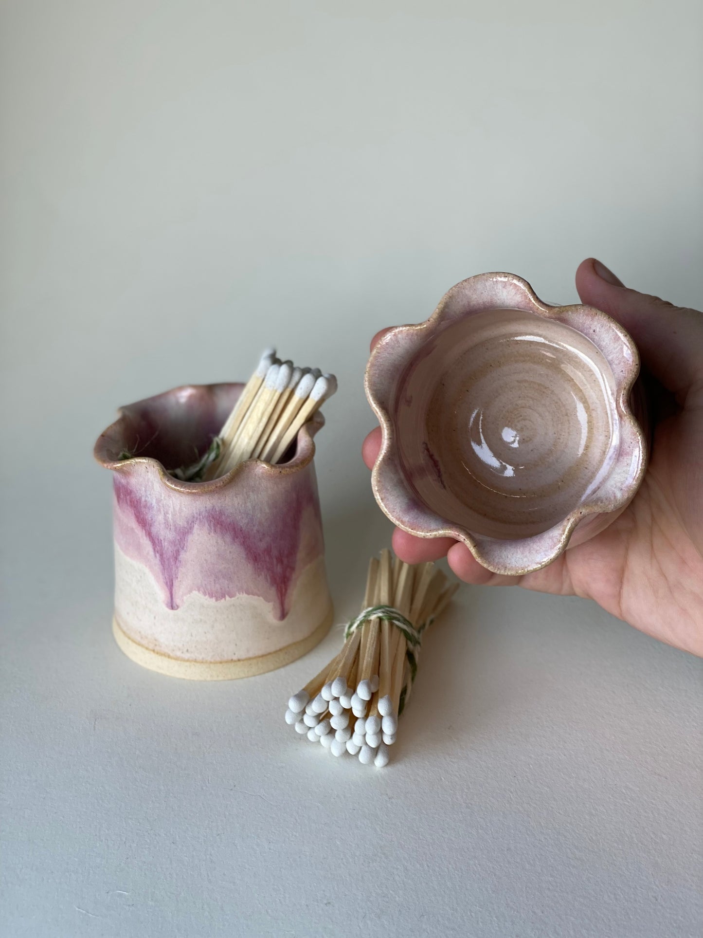 Frilly Matchstick Holder - Blossom Cream
