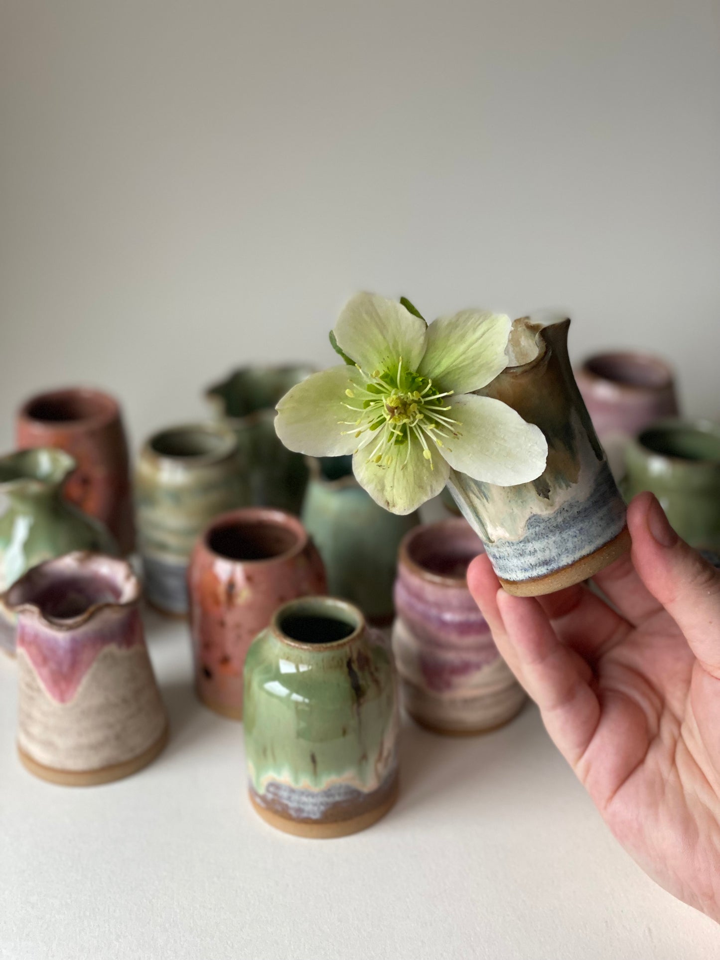 Mini Bud Vase - Eucalyptus Cream