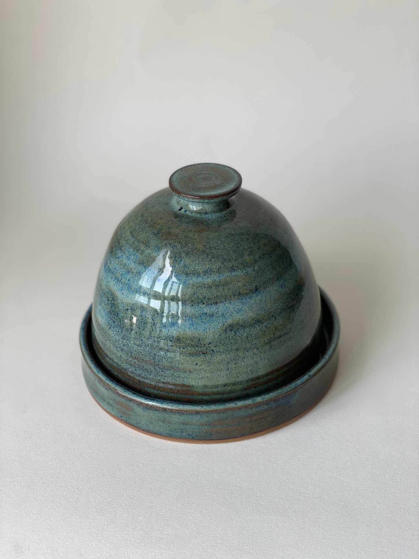 Butter Dish - Blue Ember