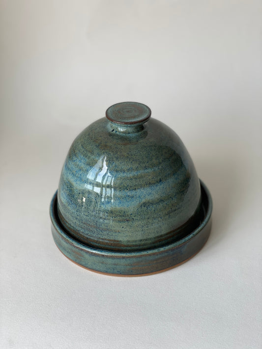 Butter Dish - Blue Ember