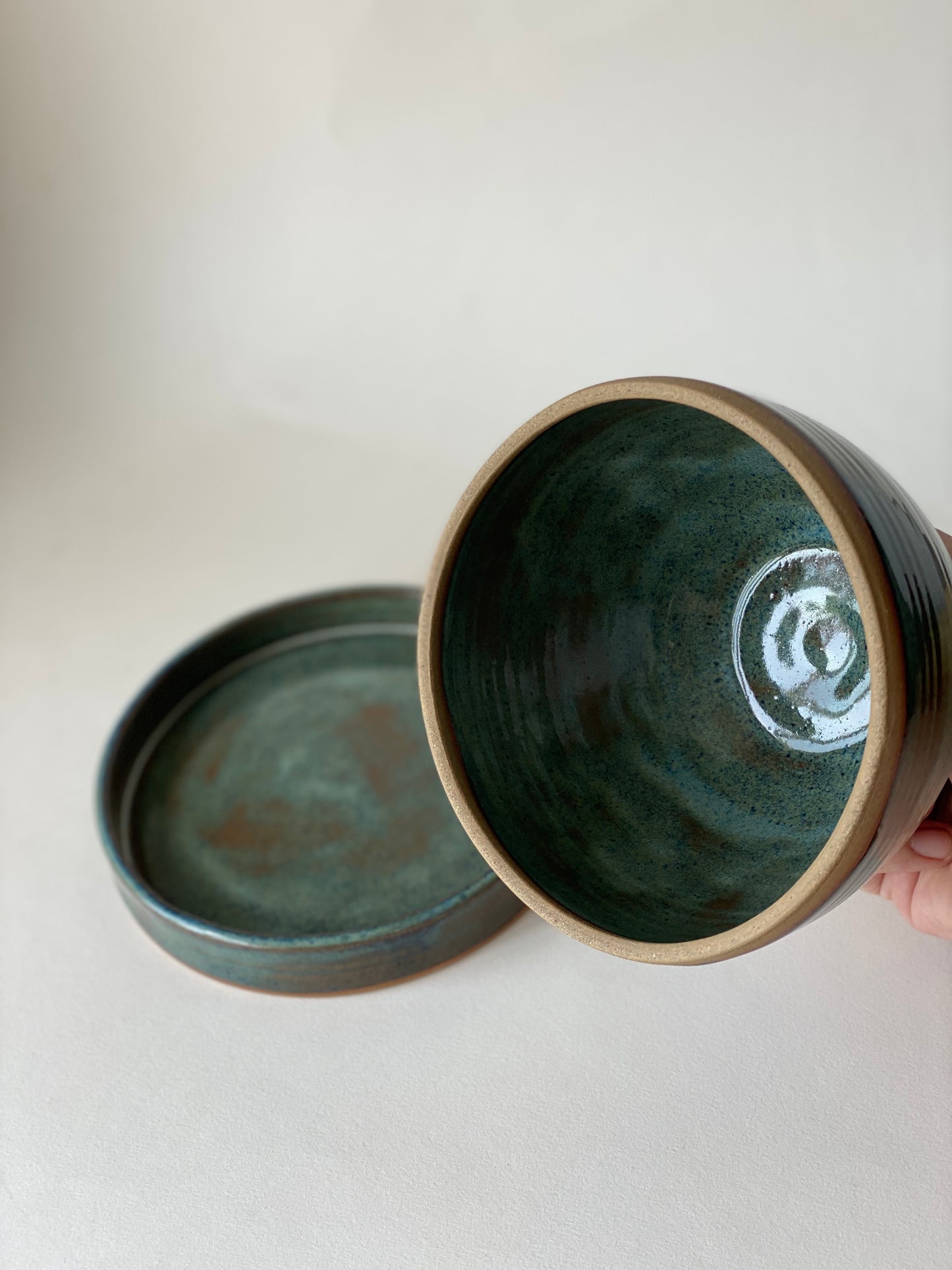 Butter Dish - Blue Ember
