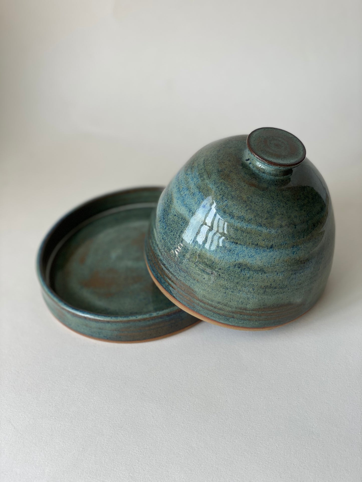 Butter Dish - Blue Ember