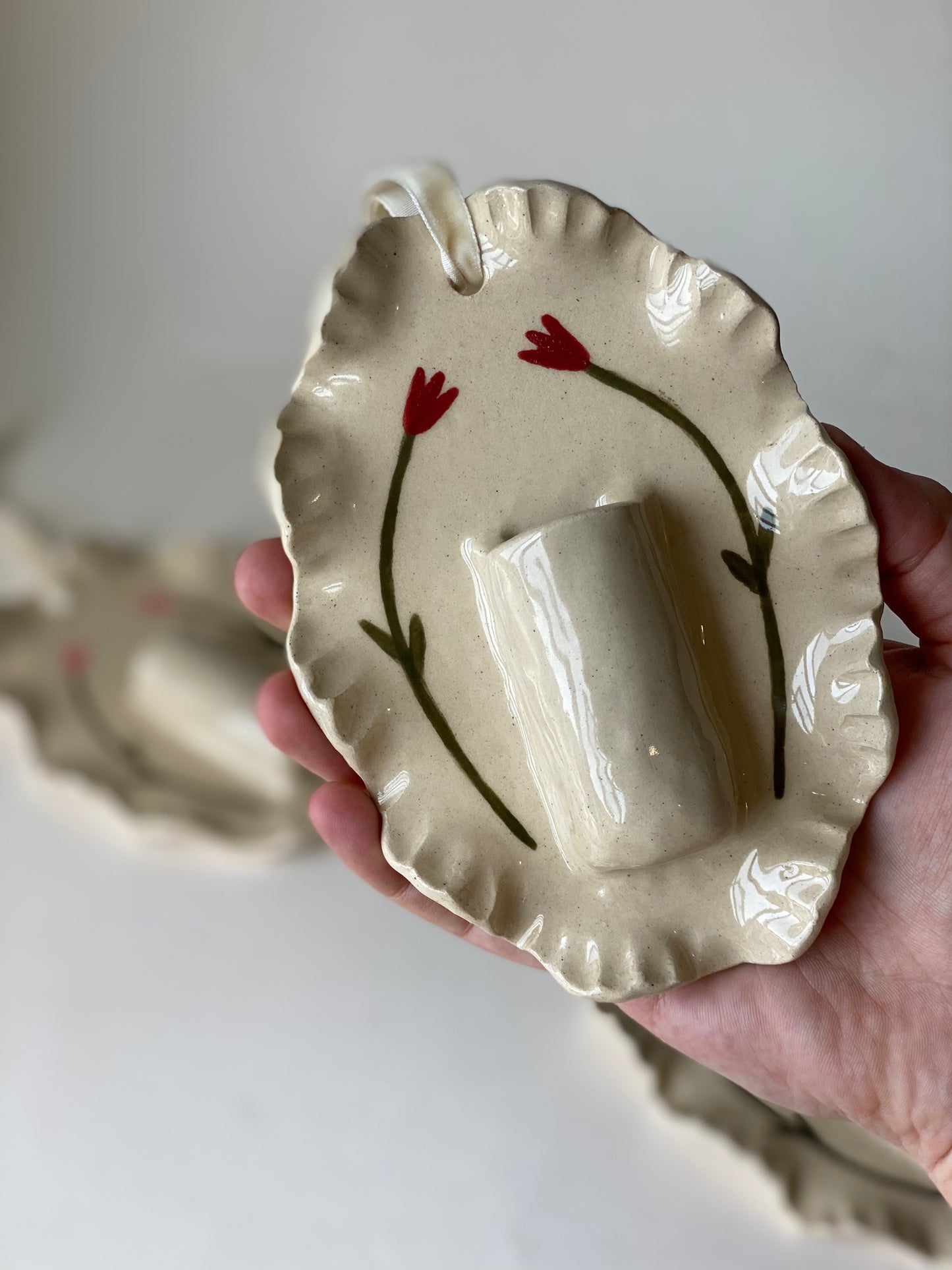 MADE TO ORDER - Frilly Wall Flower Pocket