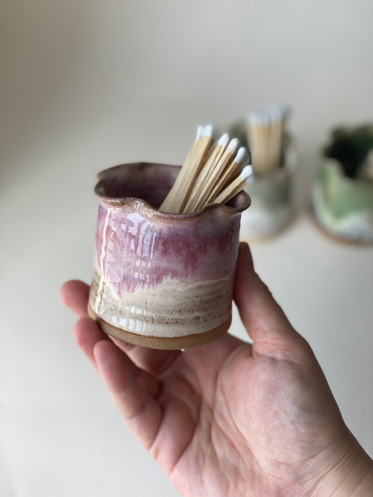 Frilly Matchstick Holder - Blossom Cream