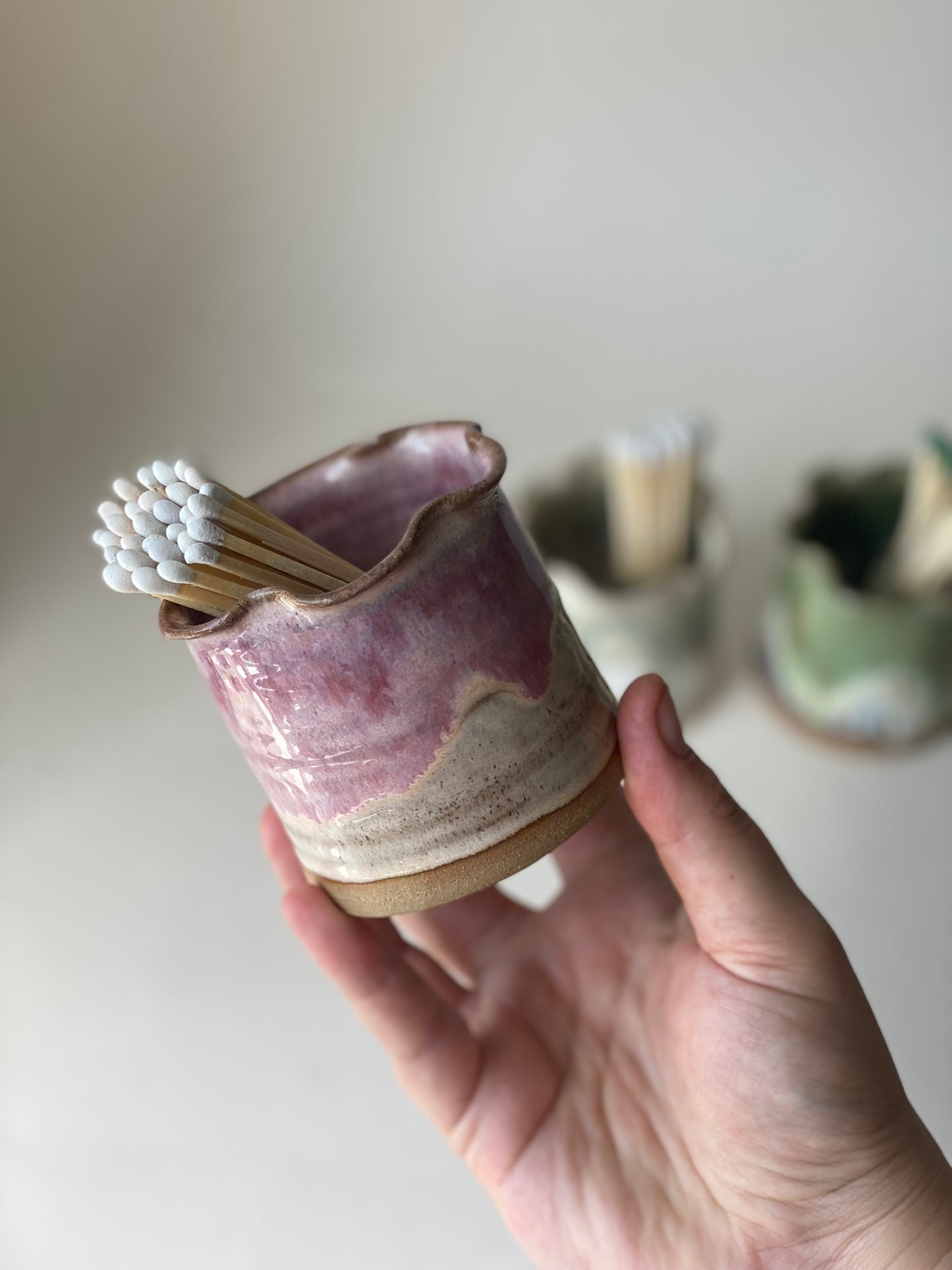 Frilly Matchstick Holder - Blossom Cream